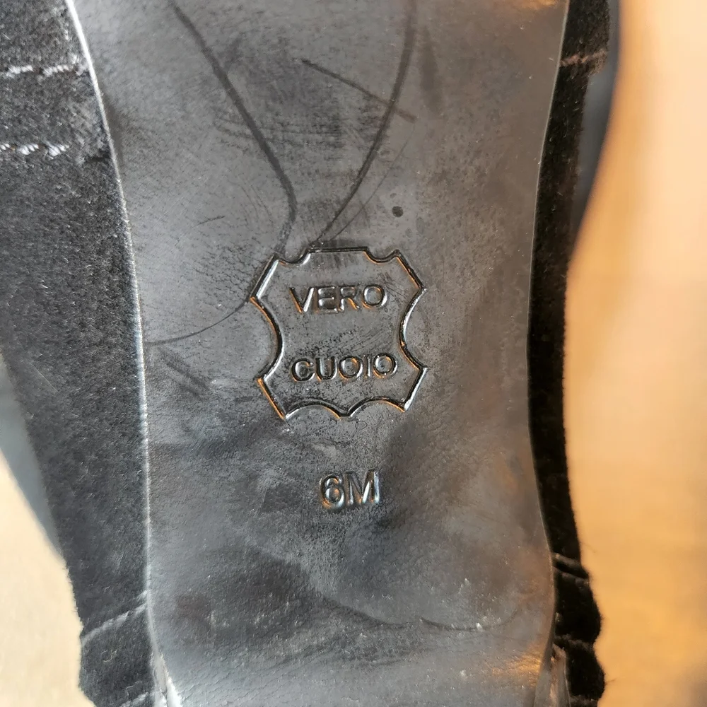RARE! JUICY COUTURE OVER-THE-KNEE BOOTS WOMEN'S 6 BLACK SUEDE HIGH HEEL